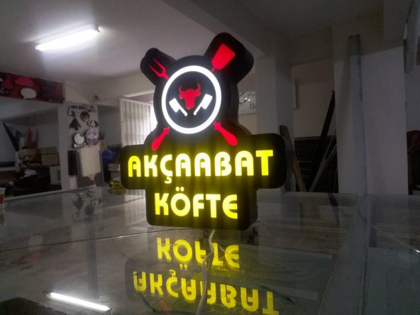 Akçaabat Köfte Tabela 3D Led Neon Etkili Işıklı Tabela Kutu Harf Depo Reklam Tabela İstanbul Kartal ürün görseli