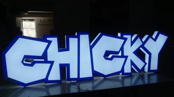 Chicky Numara Tabela 3D Led Neon Etkili Işıklı Tabela Kutu Harf Depo Reklam Tabela Kartal İstanbul - Resim 2