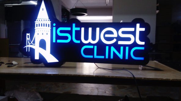 İstwest Clinic Klinik Tabela 3D Led Neon Etkili Işıklı Tabela Kutu Harf Depo Reklam Tabela Karta ürün görseli 1