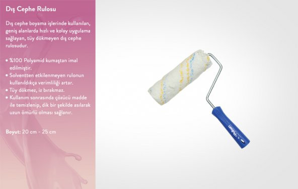 Polisan Dış Cephe Boya Rulosu 20CM - 2