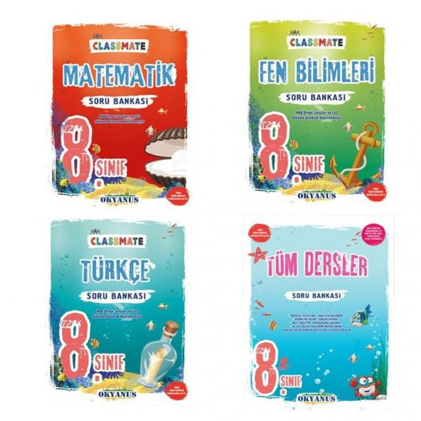 Okyanus 8 Sınıf Matematik Türkçe Fen ve Tüm Dersler Soru YENİ