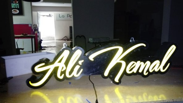 Ali Kemal Yazılı Tabela 3D Led Neon Etkili Işıklı Tabela Kutu Harf Depo Reklam Tabela İstanbul - 1