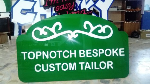 İngilizce Yazılı Tabela 3D Led Neon Etkili Işıklı Tabela Kutu Harf Depo Reklam Tabela Kartal Atalar