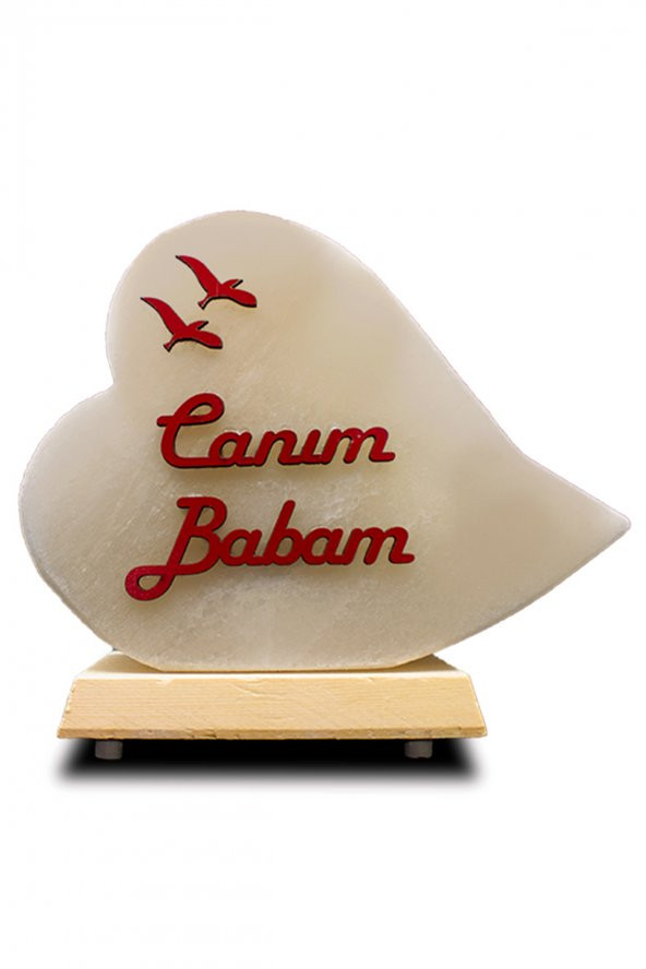 Canım Babam Baskılı Tuz Lamba