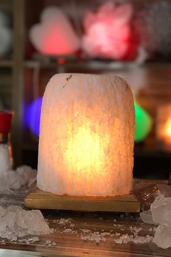 Beyaz Doğal Çankırı Tuz Lambası 4-5 Kg