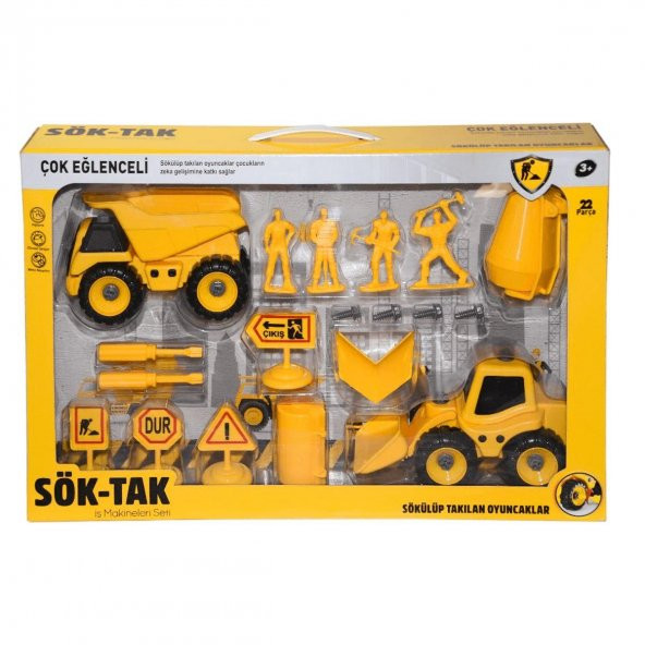 Sök Tak Dozer ve İnşaat Seti 22 Parça - 3