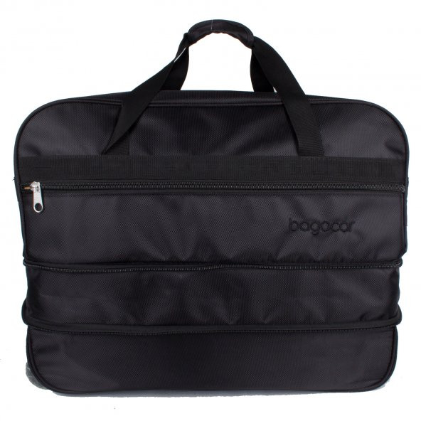 Bagacar Tekerlekli Körüklü Büyük Boy Seyahat Valizi Siyah - 2