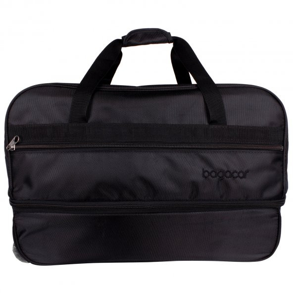 Bagacar Tekerlekli Körüklü Büyük Boy Seyahat Valizi Siyah - 4