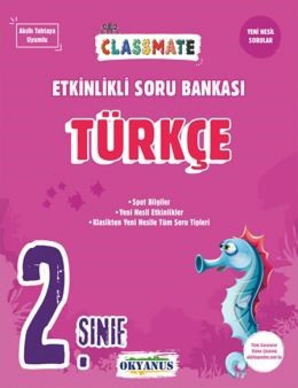 2. Sınıf Türkçe Etkinlikli Soru Bankası Okyanus Yayınları