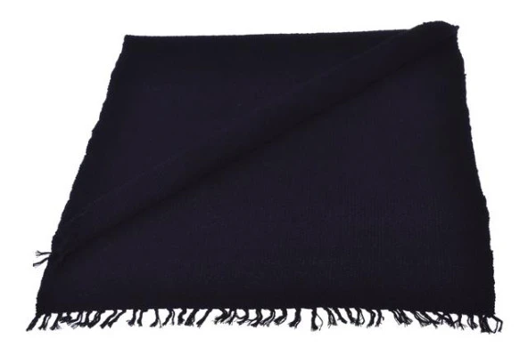 Kustulli Penye Kilim El Dokuması Siyah 80X150 cm (TRY-00135)