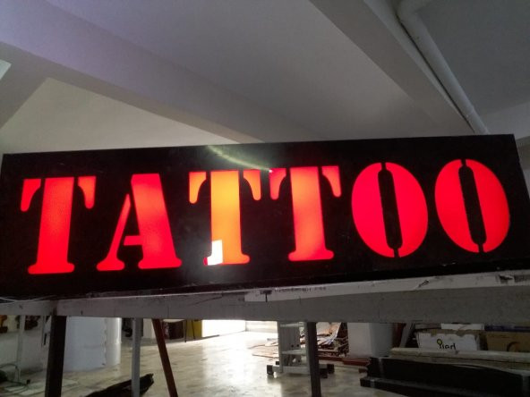 Tattoo Dövme Tabelası 3D Led Neon Etkili Işıklı Tabela Kutu Harf - 1