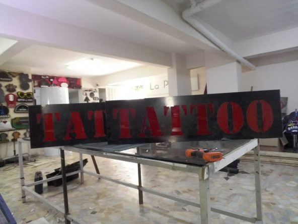 Tattoo Dövme Tabelası 3D Led Neon Etkili Işıklı Tabela Kutu Harf - 3