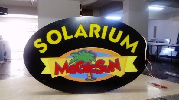 Solarium Spa Jakuzi Magicsun Tabela 3D Led Neon Etkili Işıklı Tabela Kutu Harf Depo Reklam Tabela ürün görseli