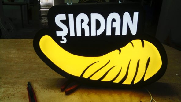 Şırdan Görselli Tabela 3D Led Neon Etkili Işıklı Tabela Kutu Harf Depo Reklam Tabela Kartal İstanbul ürün görseli