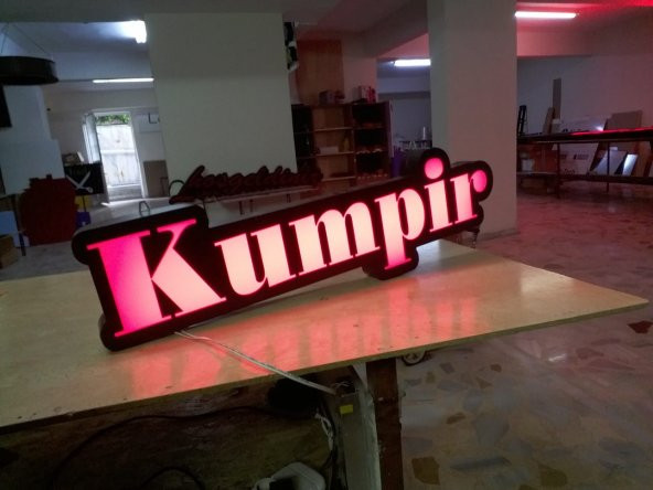 Kumpir Yazılı Tabela 3D Led Neon Etkili Işıklı Tabela Kutu Harf Depo Reklam Tabela Kartal İstanbul ürün görseli