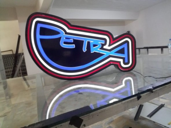 Petra Şirket Tabelası 3D Led Neon Etkili Işıklı Tabela Kutu Harf Butik Tabela Şirkete Özel Tabela ürün görseli 1