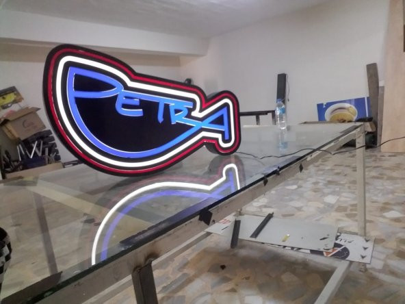 Petra Şirket Tabelası 3D Led Neon Etkili Işıklı Tabela Kutu Harf Butik Tabela Şirkete Özel Tabela - Resim 2