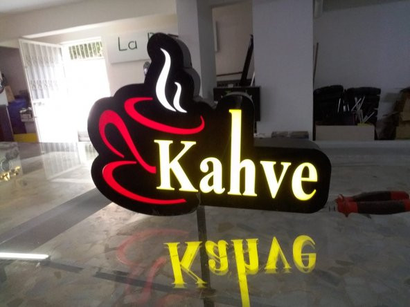 Kahve Coffee Tabelası 3D Led Neon Etkili Işıklı Tabela Kutu Harf Depo Reklam Tabela İstanbul Ankara - 2