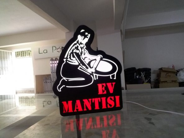 Ev Mantısı Tabelası 3D Led Neon Etkili Işıklı Tabela Kutu Harf Depo Reklam Tabela İstanbul Kartal