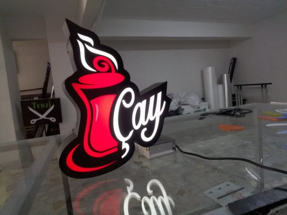 Bardaklı Çay Tabelası 3D Led Neon Etkili Işıklı Tabela Kutu Harf Depo Reklam Tabela Kartal İstanbul - 2
