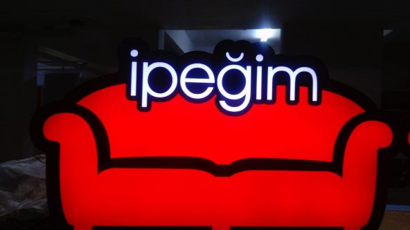 İpeğim Mobilya Tabela 3D Led Neon Etkili Işıklı Tabela Kutu Harf Depo Reklam Tabela Kartal İstanbul - 4