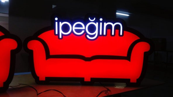 İpeğim Mobilya Tabela 3D Led Neon Etkili Işıklı Tabela Kutu Harf Depo Reklam Tabela Kartal İstanbul - 5