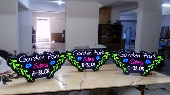 Garden Park Tabelası 3D Led Neon Etkili Işıklı Tabela Kutu Harf Depo Reklam Tabela İstanbul Kartal - 2