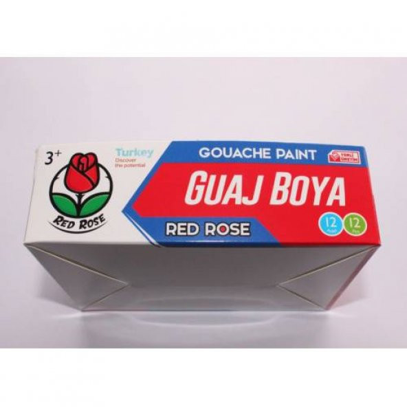 Red Rose 12X25ml Tek Renk Guaj Boya (KIRMIZI)(ÜCRETSİZ KARGO) - 2