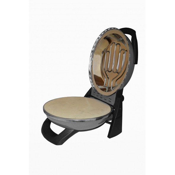 Erato Taşfırınım Doğal Taş Tabanlı Pizza Makinesi Taş Fırın Seti Hediyeli - ANTRASİT - 5