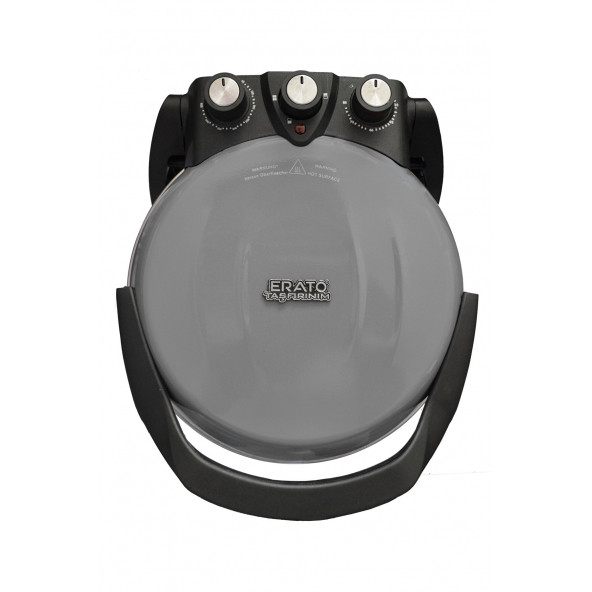 Erato Taşfırınım Doğal Taş Tabanlı Pizza Makinesi Taş Fırın Seti Hediyeli - ANTRASİT - 6