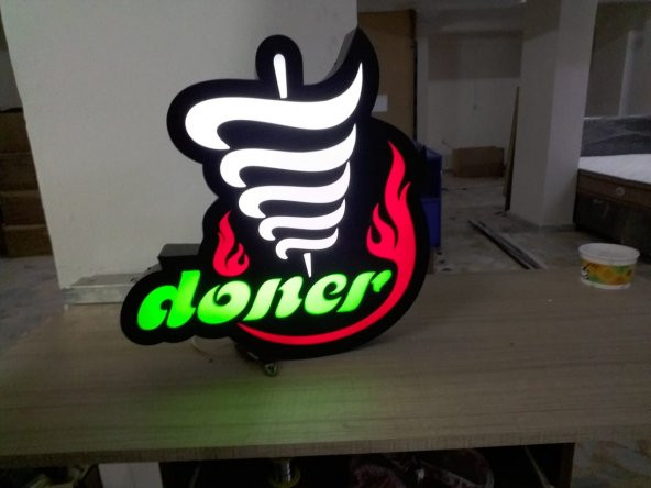 Döner Pizza Tabelası 3D Led Neon Etkili Işıklı Tabela Kutu Harf Depo Tabela Reklam İstanbul Kartal - Resim 2