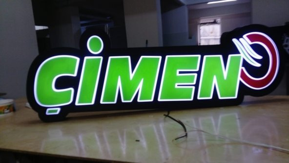 Çimen Cafe Tabela 3D Led Neon Etkili Işıklı Tabela Kutu Harf Depo Tabela Reklam Butik Kişiye Özel ürün görseli