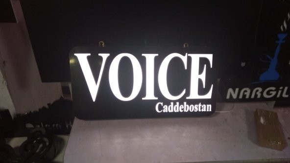 Voice Caddebostan Tabelası 3D Led Neon Etkili Işıklı En Ucuz Tabela Kutu Harf Depo Reklam - 3