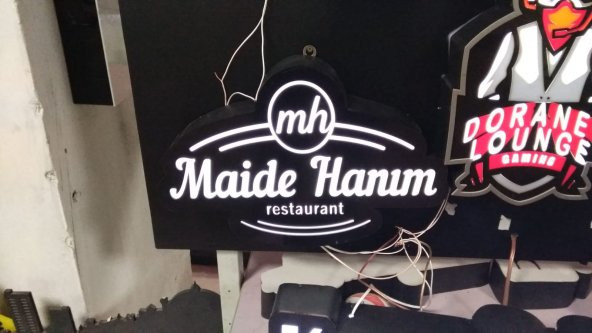 Maide Hanım Restaurant Tabelası 3D Led Neon Etkili Işıklı Tabela DEPO REKLAM İSTANBUL KARTAL