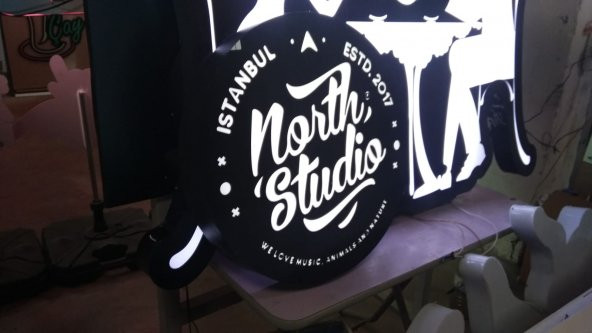 North Studio 3D Led Neon Etkili Işıklı Tabela Depo Reklam HER TÜRLÜ TABELA REKLAM İŞİNİZ YAPILIR... - Resim 2