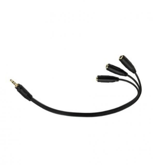 5+1 Ses Sistemi Bağlantı Aux Kablosu 1 Erkek 3 Dişi Çoklayıcı - 5