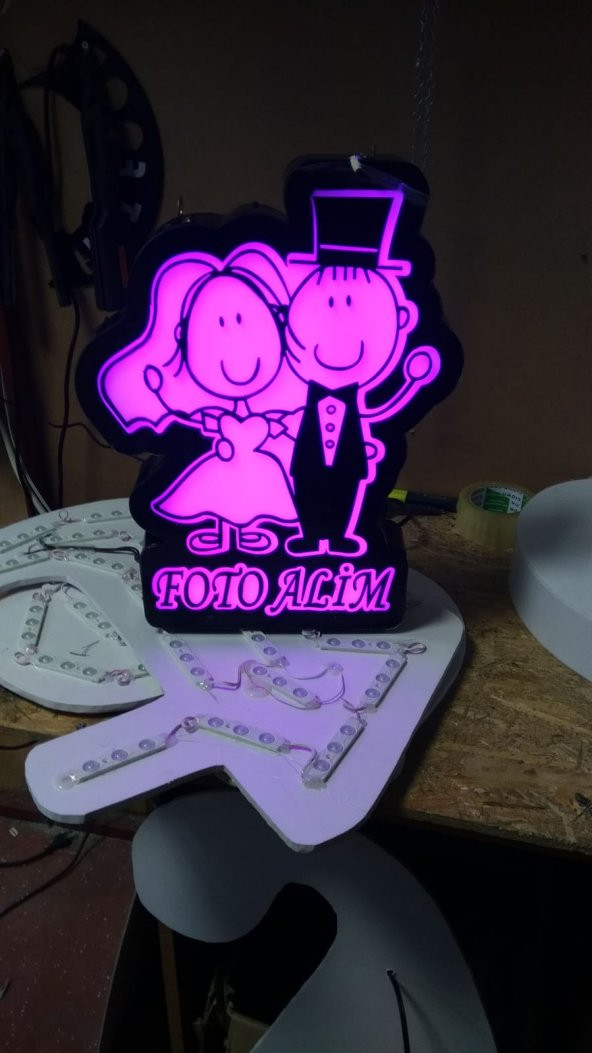 Foto Alim Işıklı Led tabela neon 3D TABELA KUTU HARF