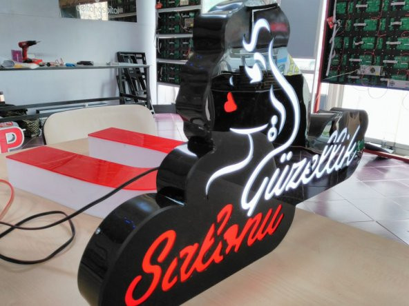 3D LED TABELA KAYAN YAZI NEON IŞIKLI AYDINLATMA TABELA DEPO REKLAM - Resim 2