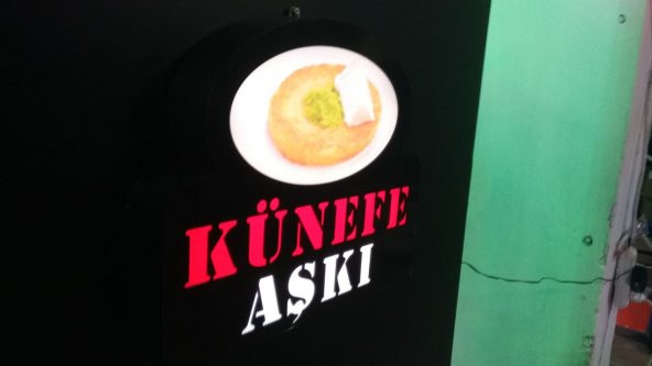 Künefe Aşkı tabelası 3D led tabela neon etkili ışıklı tabela kutu harf depo reklam kartal istanbul - Resim 2