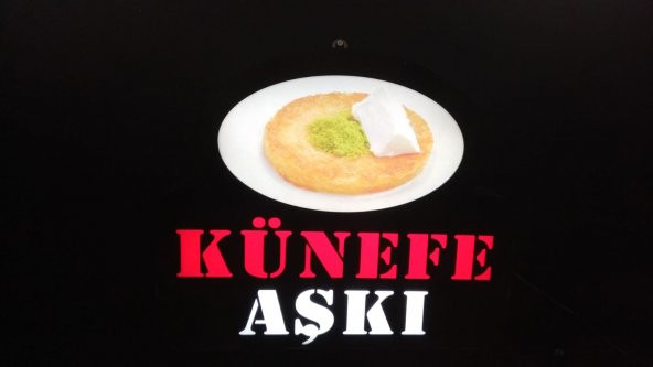 Künefe Aşkı tabelası 3D led tabela neon etkili ışıklı tabela kutu harf depo reklam kartal istanbul - Resim 3