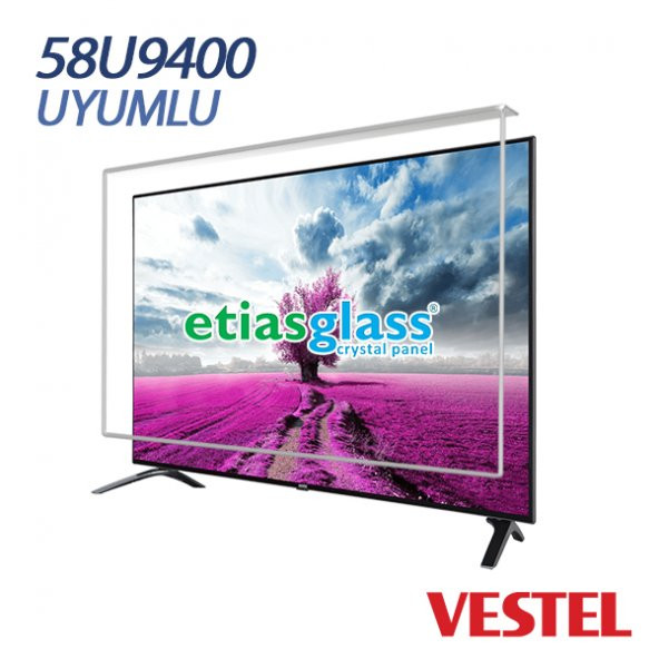 Etiasglass Vestel 58U9400 Tv Ekran Koruycu/ 3mm Ekran Koruma Camı