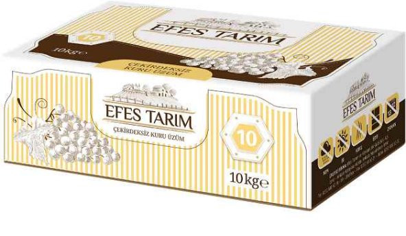 Efes Tarım Çekirdeksiz Kuru Üzüm Ağartılmış Tip 10 No 10 KG