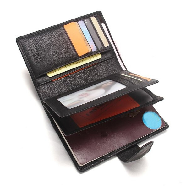 Contacts Prestige Serie Hakiki Deri Pasaportluk & Cüzdan - Presa - 10