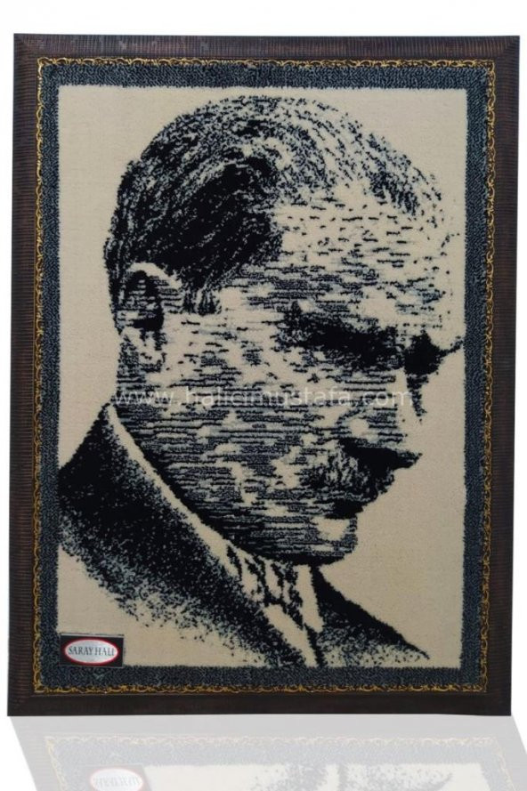 Saray Halı Çerçeveli Atatürk Halı Dokuma Posteri