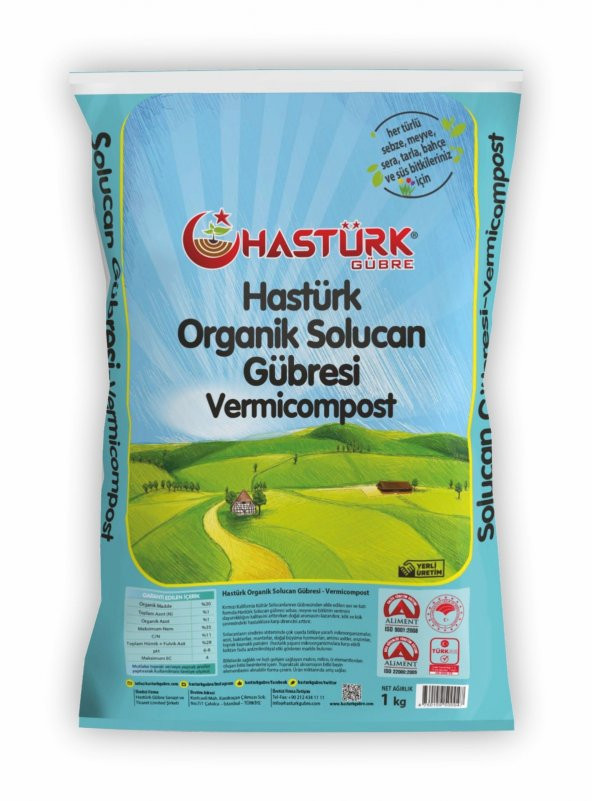 Hastürk %100 Organik Solucan Gübresi 1 Kg.