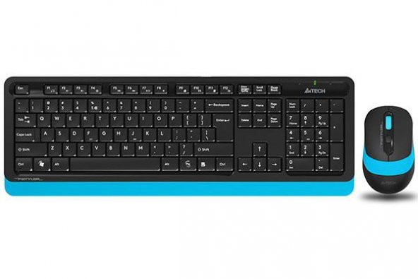 A4 TECH FG1010 K.SUZ QKLAVYE-MOUSE SET,SİYAH-MAVİ