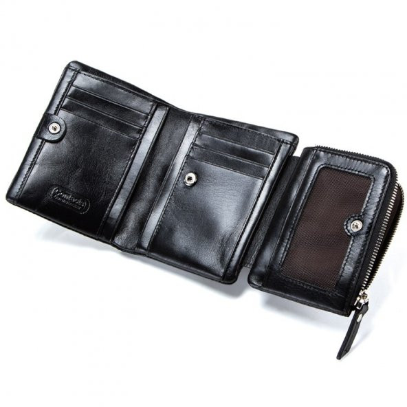 Contacts Classic Italian Trifold Hakiki Deri Erkek Cüzdan - Mileto - 7
