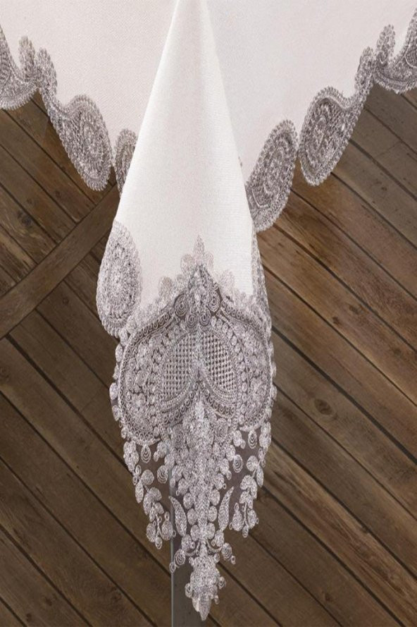 Verna Masa Örtüsü 26 Parça Krem Silver - Resim 8