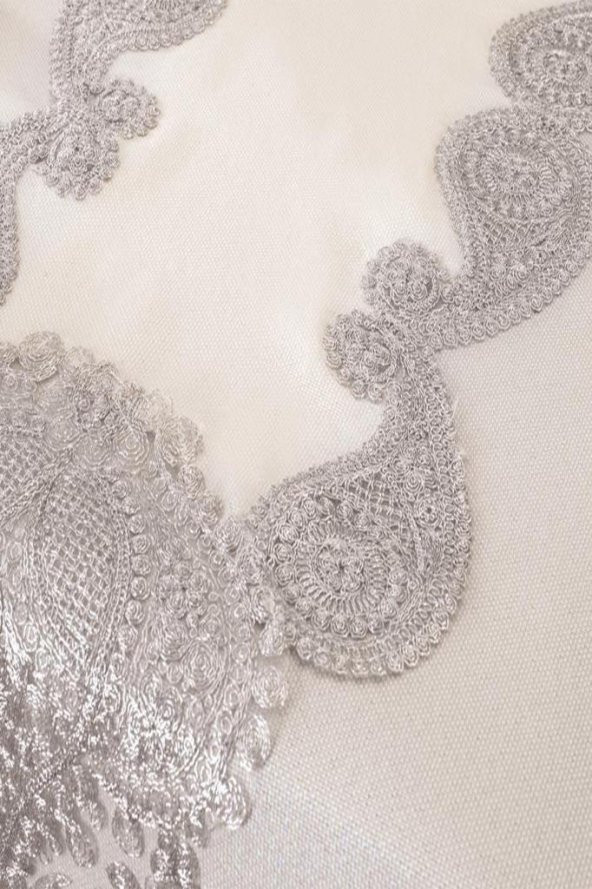 Verna Masa Örtüsü 26 Parça Krem Silver - Resim 6