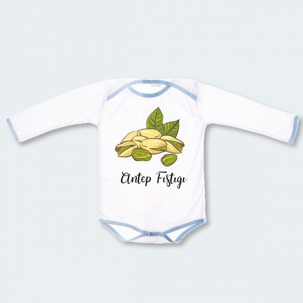 Coutoo Antep Fıstığı Yazılı Antepli Erkek Bebe Zıbın